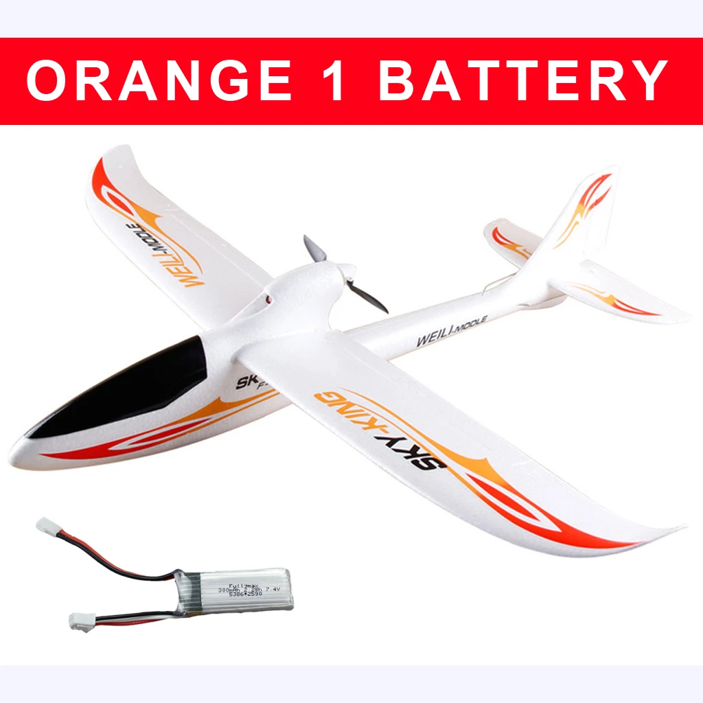 RC самолет F959 Sky King 3CH RC самолет с фиксированным крылом планер самолет RTF EPO Электрический летающий самолет игрушки - Цвет: Orange 1 BT