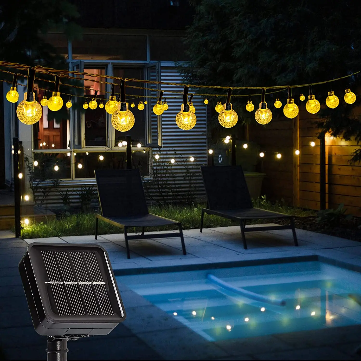 

Лампа на солнечной батарее, гирлянда с хрустальными шариками, водонепроницаемые гирлянды на солнечной батарее, светодиодные гирлянды для р...