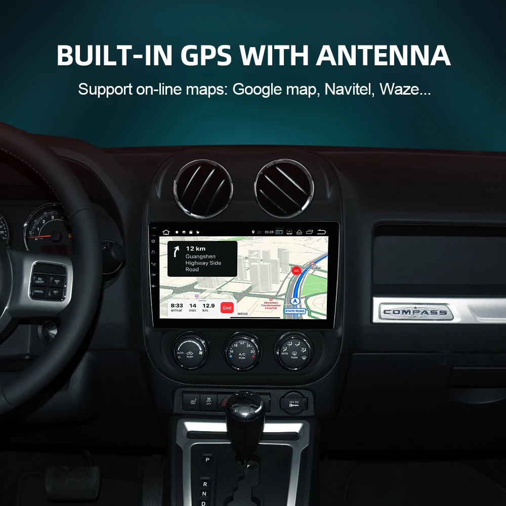 Автомагнитола ISUDAR V57S на Android для Jeep Compass 1 MK 2009-2015 Автомобильный мультимедийный