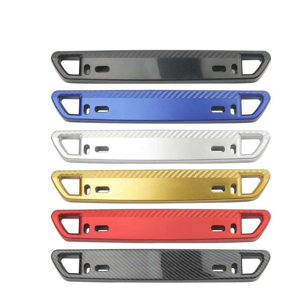

Universal License Plate Bracket Bar Bumper 6 Colors ABS Carbon Fiber Front Number License Plate Trim Frame Holder Decor Bracket