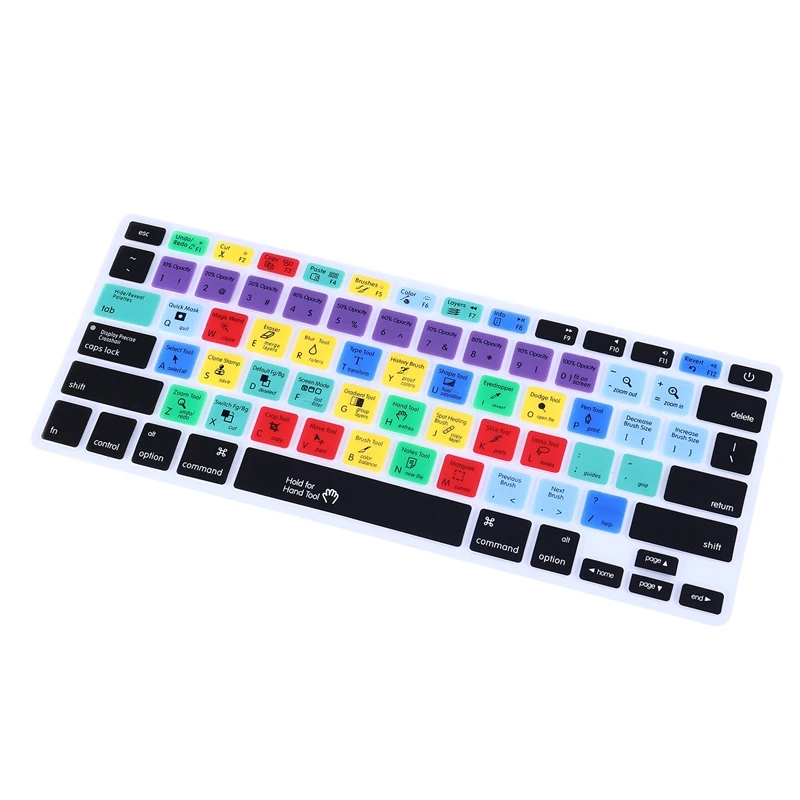 Для Adobe Photoshop клавиатура ярлык дизайн функциональная силиконовая крышка для MacBook