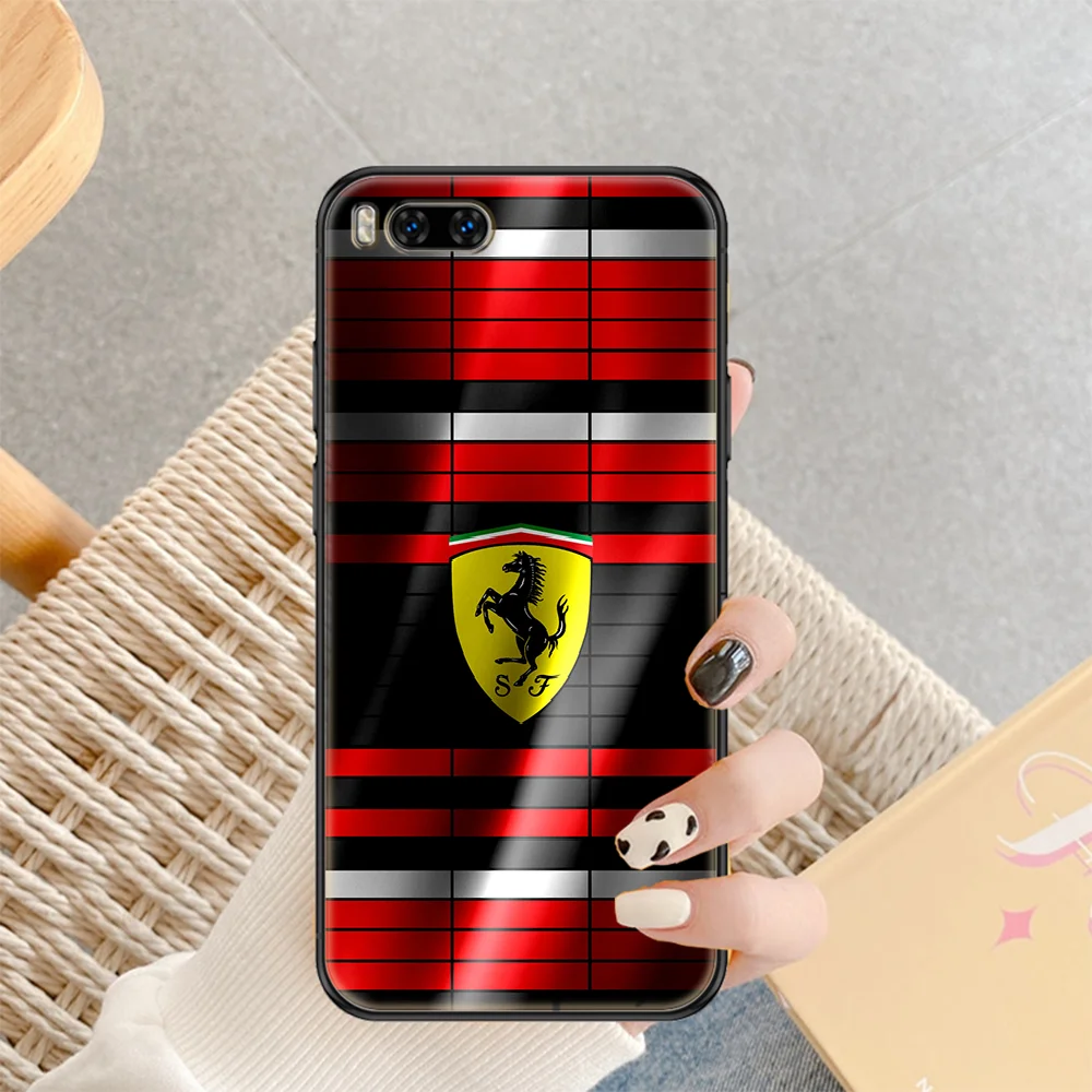 

soprt car Ferraries Phone case For Xiaomi Mi Max Note 3 A2 A3 8 9 9T 10 Lite Pro Ultra black 3D hoesjes luxury bumper painting