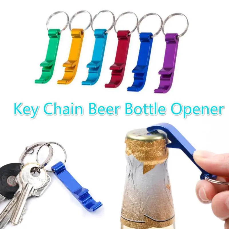 

Bottle Opener Key Ring Chain Portable Metal Beer Bar Open Bottle Tools Beverage Openers Home Kitchen Beer Keychain Accessories