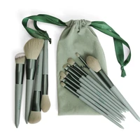 pro 13pcs quick drying makeup brush set with bag loose powder brush highlight eyeshadow brush soft blush portable beauty tools