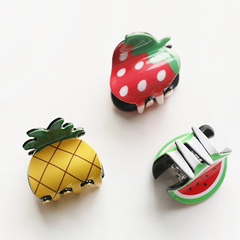 Заколка для волос девочек пластиковые милые заколки в форме фруктов с арбузом