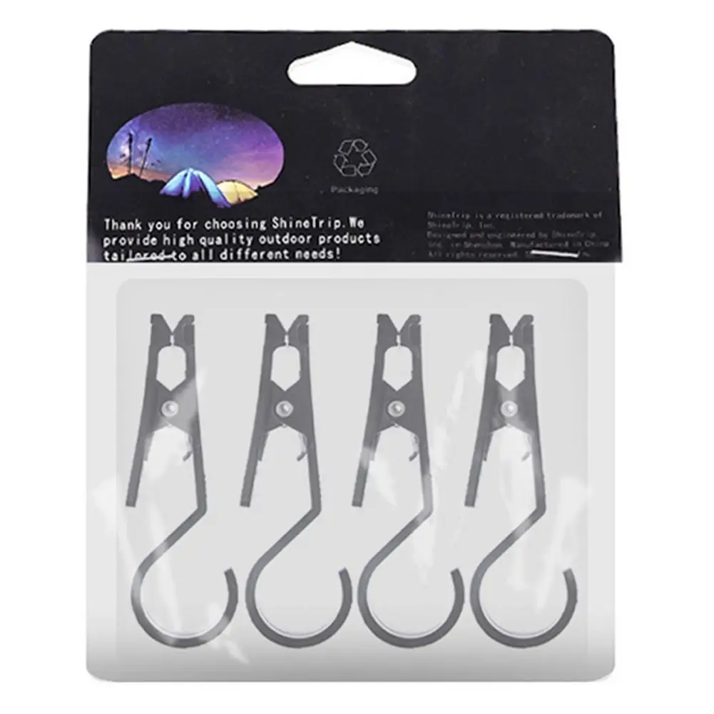 

4 Pack Outdoor Tent Canopy Cloth Clip Hook Holder Portable Multifunctional Tool Non-Slip Fixed Fabric Clip Camping Hiking Access