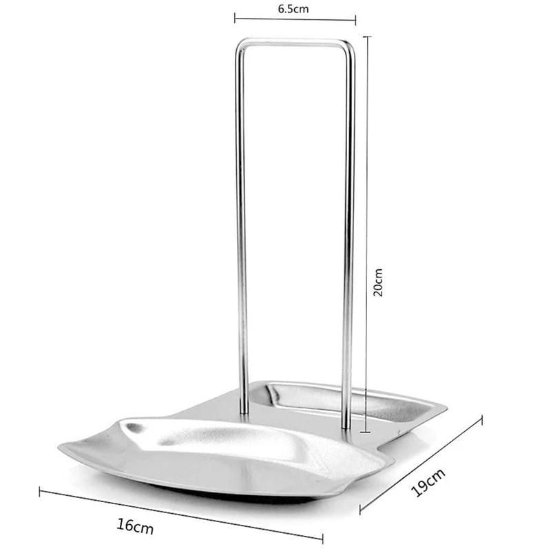 

Spoon Rest and Pot Lid Holder, Pan Pot Cover Lid Rack Shelf Stand Holder Spoon Holder Utensil Rest Stove Organizer