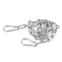 stainless steel 304 long link chain dog lead leash chain pet drag chain binding chain clothesline with two snap hooks