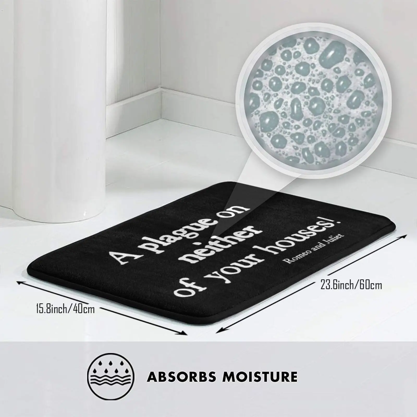 Чума на любой из ваших домов-Вильям Шекспира белая черном лице маска коврик ковер