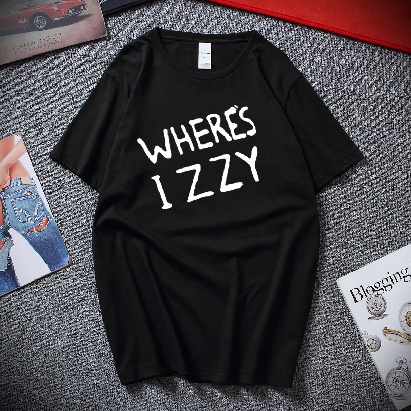 Wheres Izzy-Camiseta de manga corta para hombre, prenda de vestir masculina, de algodón, de primera calidad, talla XL, Slash Don't Cry