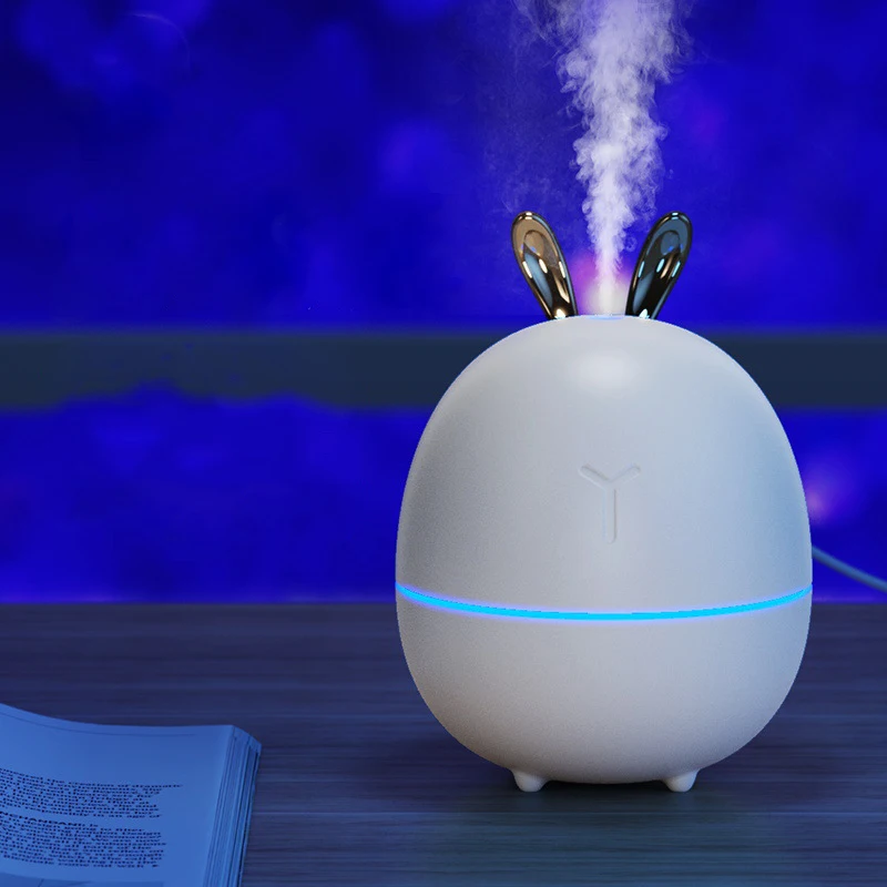 

Cute Rabbit 260ML Air Purifier Colorful Lamp Air Humidifier USB Aroma Diffuser Cool Mist Maker Aromtherapy For Home Office