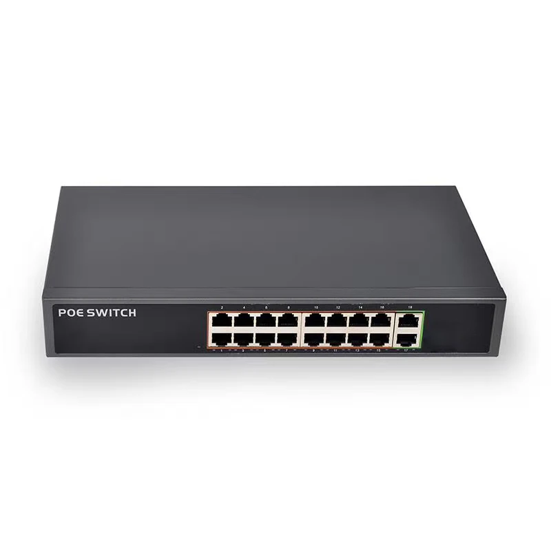 Коммутатор PoE 16 портов 100 Мбит/с IEEE802.3af/IEEE802.3at 48 В | Безопасность и защита
