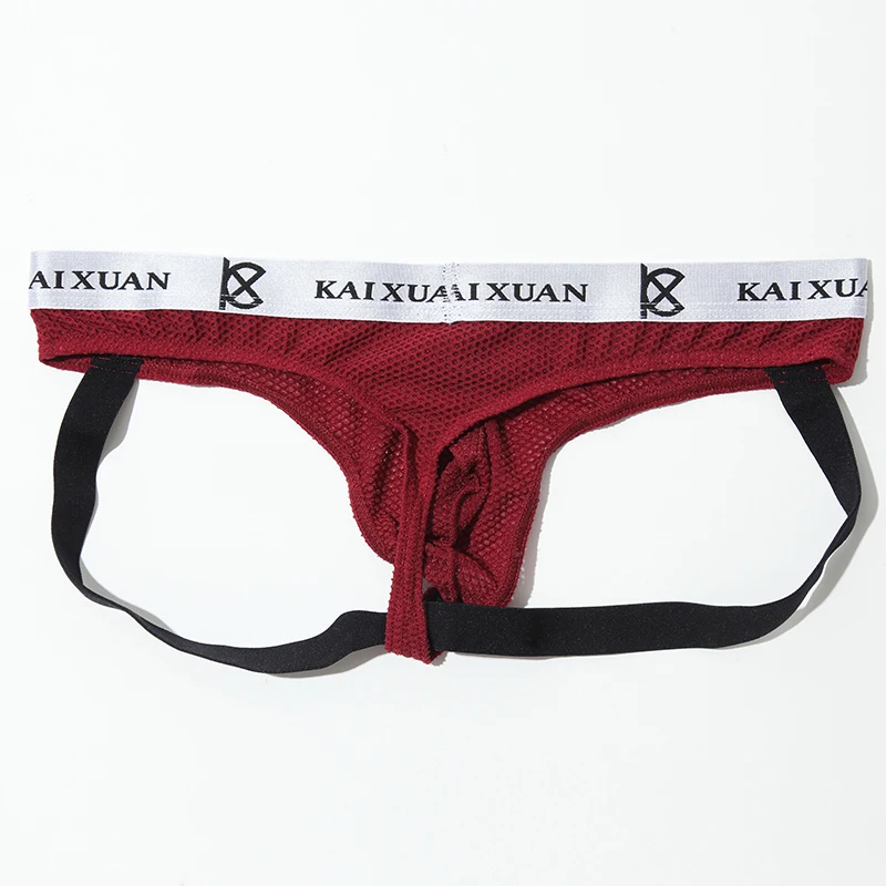 Мужские трусы джоки с принтом синие сетчатые стринги бандаж сексуальное нижнее