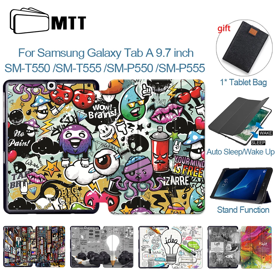 МТТ чехол для планшета Samsung Galaxy Tab A 9 7 дюймов SM T550 T555 P550 P555 граффити флип из