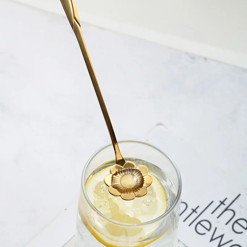 Креативная кофейная ложка для перемешивания с длинной ручкой десертная