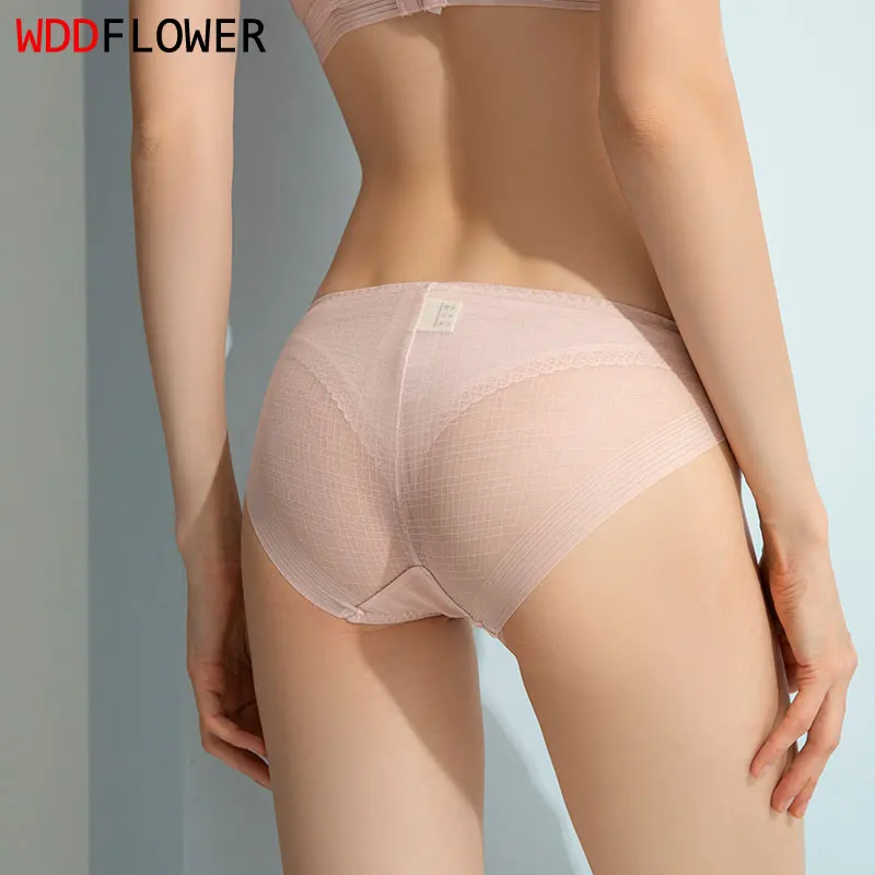 

3 Pack Women 100% Silk Lining with Mesh Back Thin Sexy Panties Briefs Underwear Lingerie Intimates S M L NA001