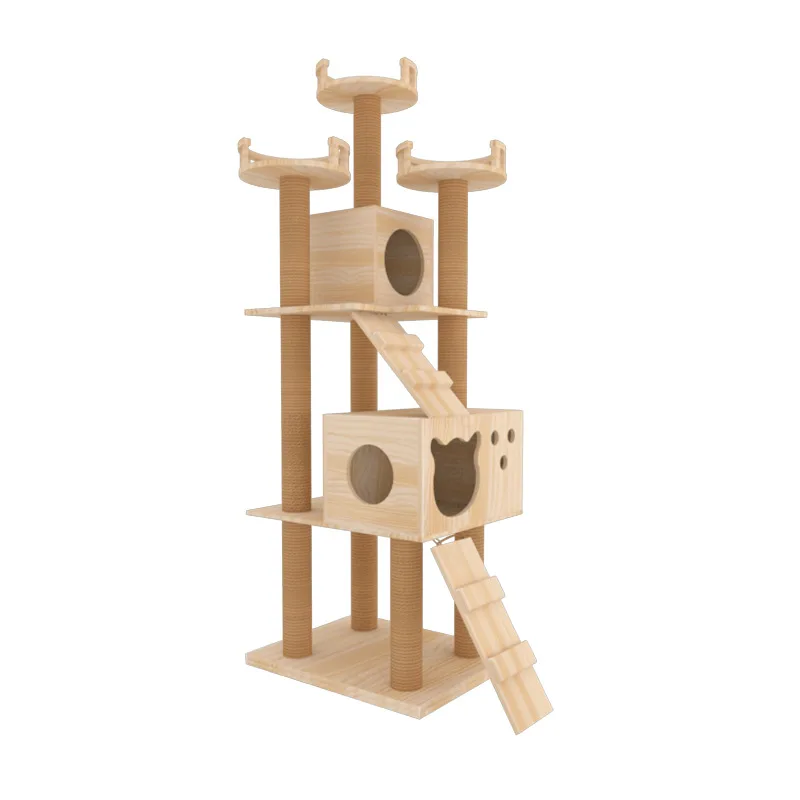 Большая прочная деревянная рама для лазания кошек устойчивая полка кошки