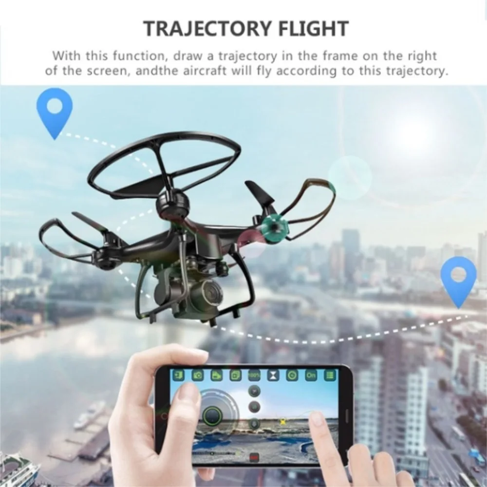 Радиоуправляемый Дрон с камерой HD ESC камера WiFi FPV пользовательский маршрут полет