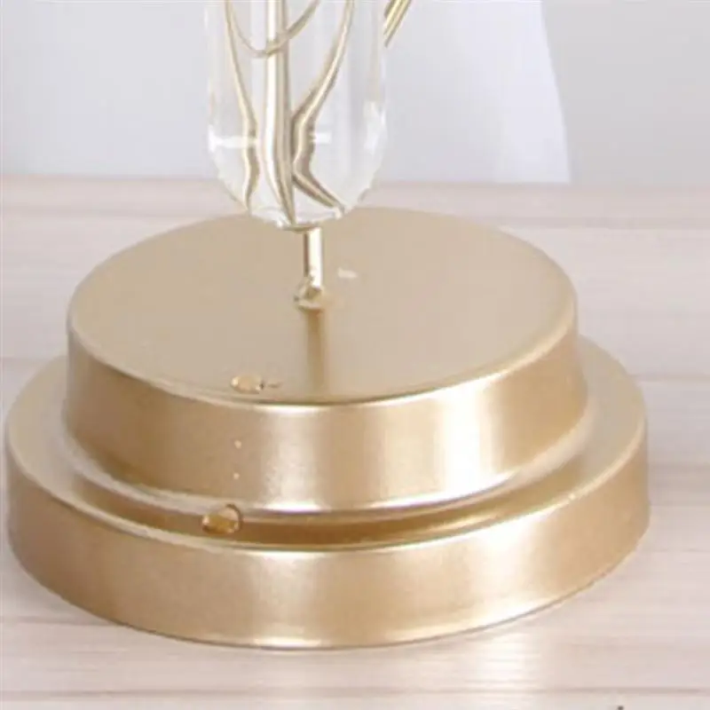 Стеклянная ваза креативная тестовая трубка в форме листа железная для цветов