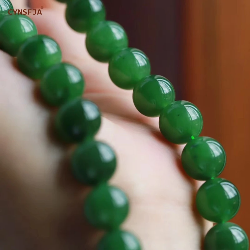 Ожерелья CYNSFJA женские из натурального нефрита сертифицированные натуральные