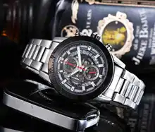 Men's Watch Brand Watch Quartz Watch Men's Watch Fashion Men's Watch Steel Band Watch Casual Watch Calendar Watch Belt Watch