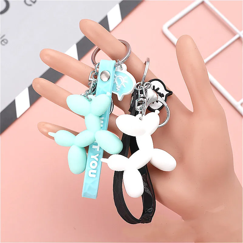 Модный брелок для ключей с красочными воздушными шарами и собаками брелки из