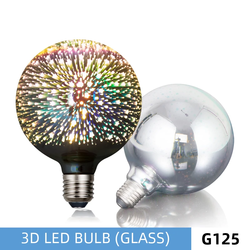 Светодиодная лампа большая Глобальная Форма волшебные красочные 3D RGB
