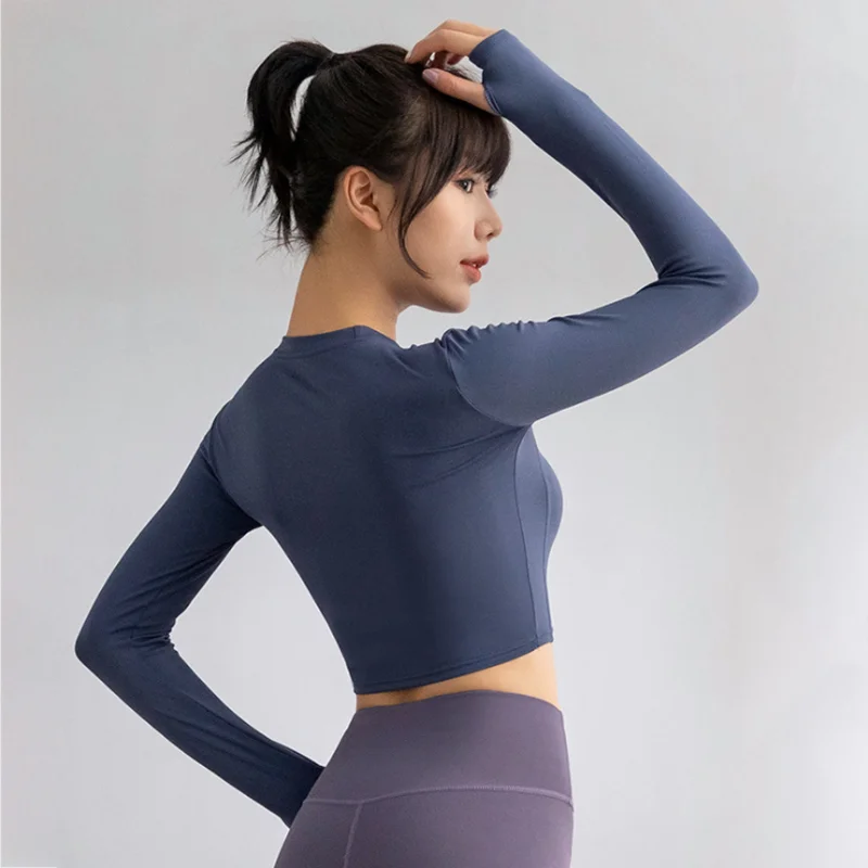 

2020 New Blue Black Rose Sports Tops Gym Women Fitness T Shirt Woman Long Sleeve Yoga Top Mesh Womens Gym Tops Sport Wear Women