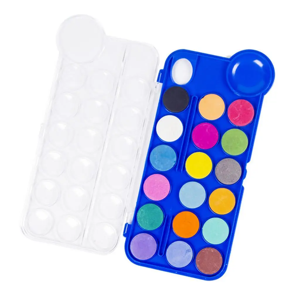 18 Цвет s воды Краски ing твердый пигмент набор с кистью Портативный художественные