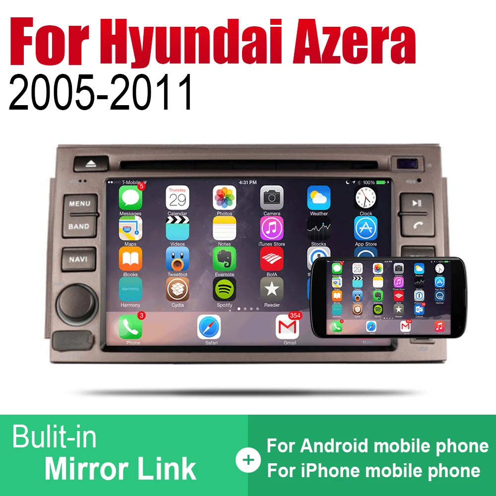 Автомагнитола ZaiXi 2 Din для Hyundai Azera 2005 ~ 2011 GPS навигация BT Wi Fi карта мультимедийная