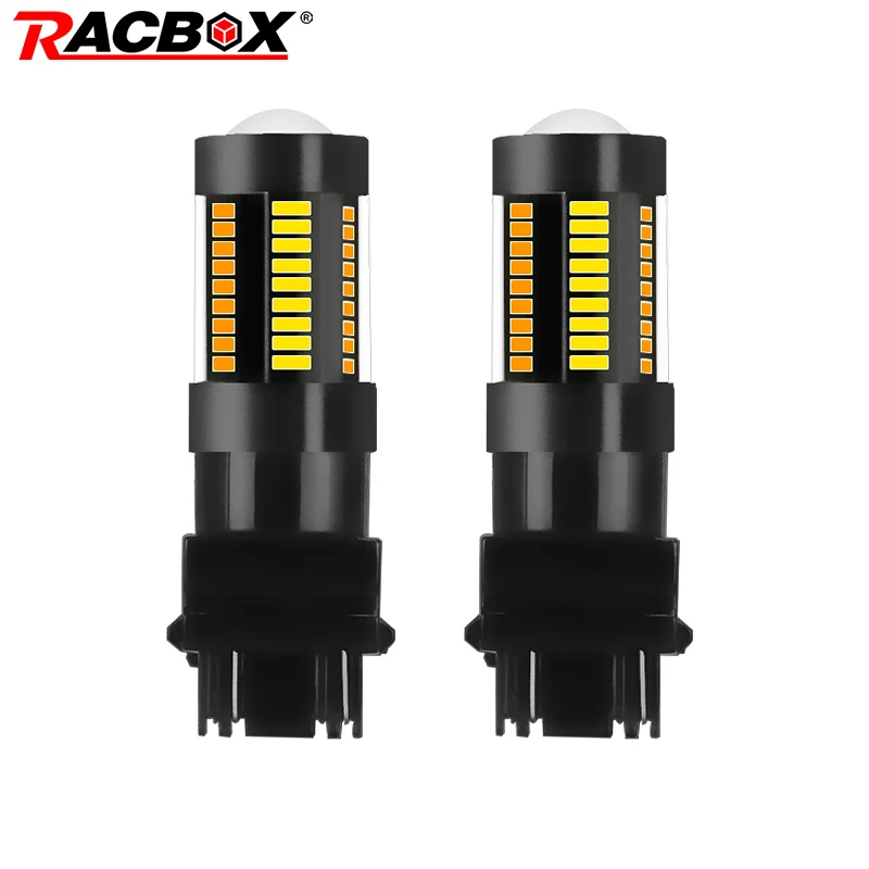 2 шт. T20 1157 BAY15D P21/5 Вт T25 7443 светодиодный двойной цвет 4014 66 SMD лампы Белый Янтарный