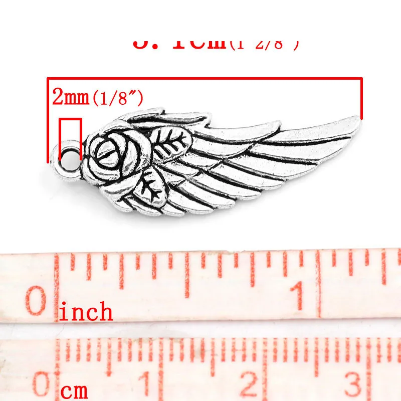 Оцинкованные подвески из металлического сплава с цветком серебристого цвета 3 1