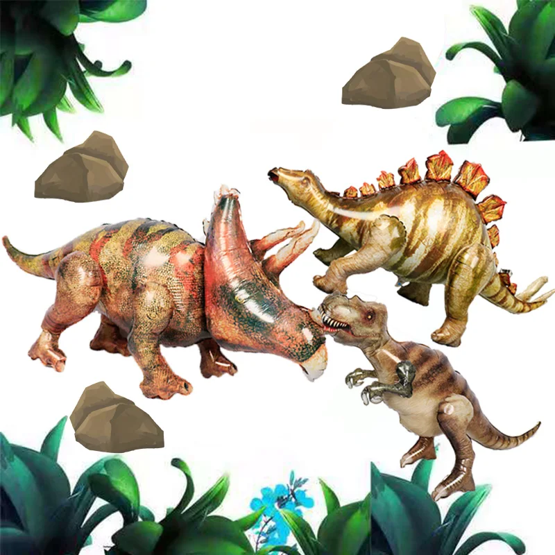 

Большой 4D постоянного динозавр алюминиевый шарик из фольги в форме животных Assemblable Globos игрушка для детей на день рождения вечерние украшени...