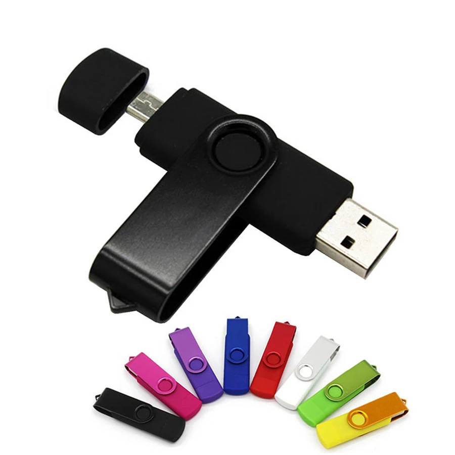 USB 2 0 OTG флеш накопитель 64 Гб металлический 32 ГБ 16 8 двойное использование Флешка