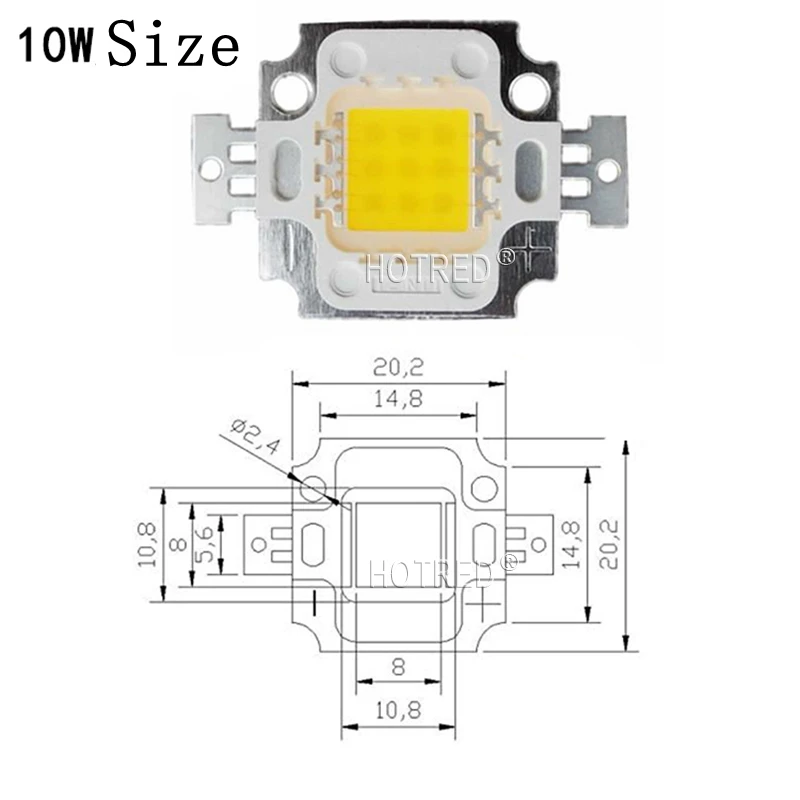 Светодиодный светильник высокой мощности SMD 45mil 10 шт. холодный белый теплый Вт 20 30