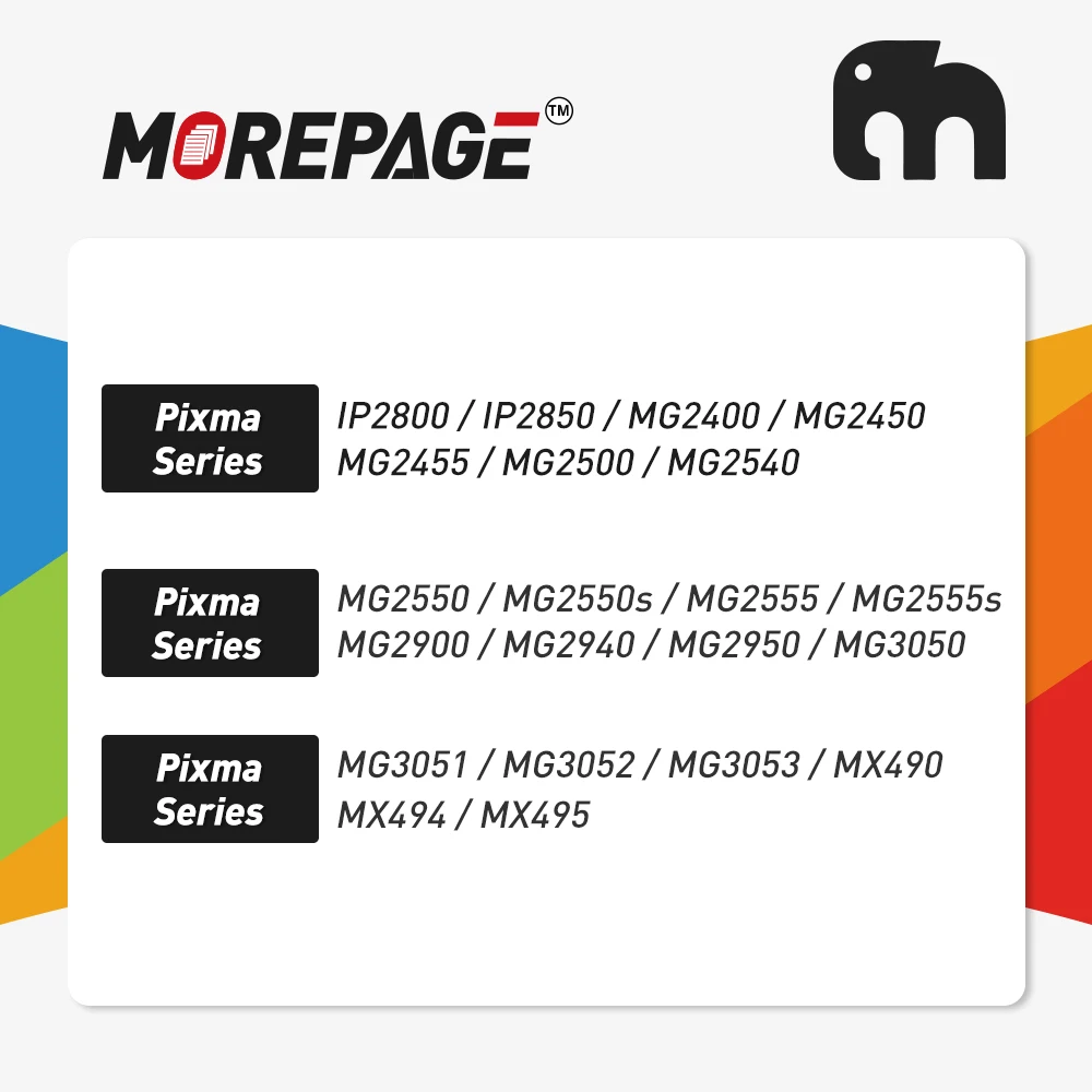 Черный Сменный картридж MorePage для Canon PG545 XL CL546 Pixma MG2500 MG2540 MG2940 MG2950 совместимый с 545