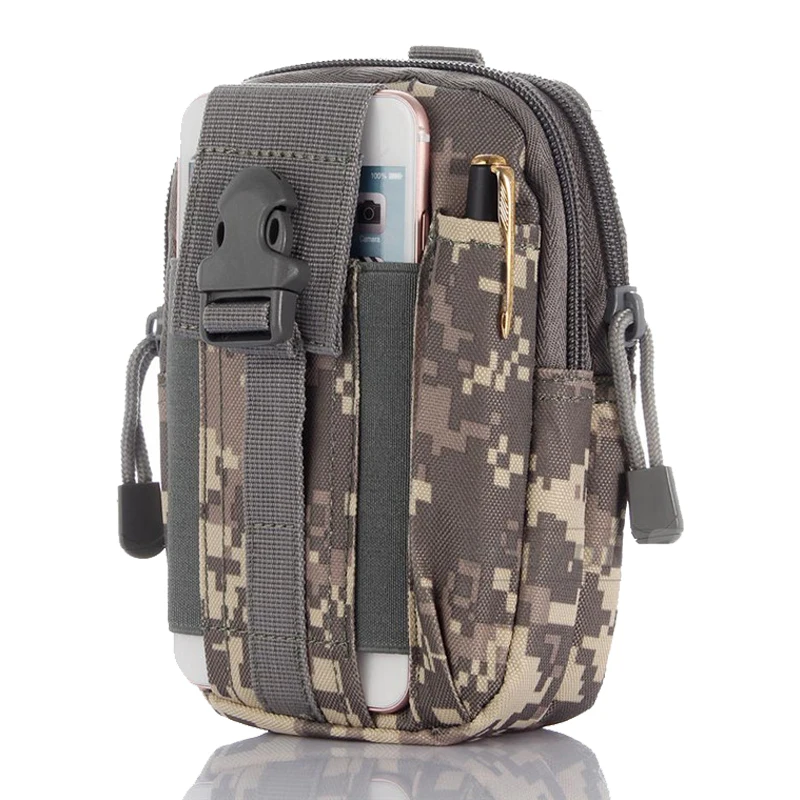 Тактический чехол для телефона Molle, поясная сумка на пояс, военная поясная сумка, набор аксессуаров для повседневного использования, сумка-Органайзер для гаджета - Цвет: ACU