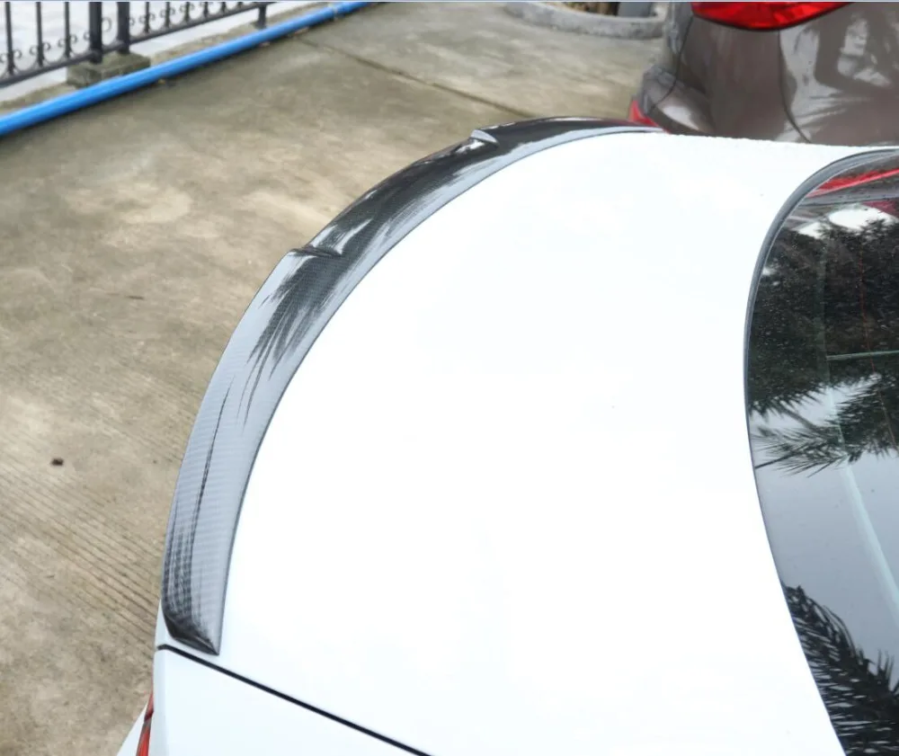Углеродное волокно заднего крыло багажника выступ Спойлеры подходит для девочек
