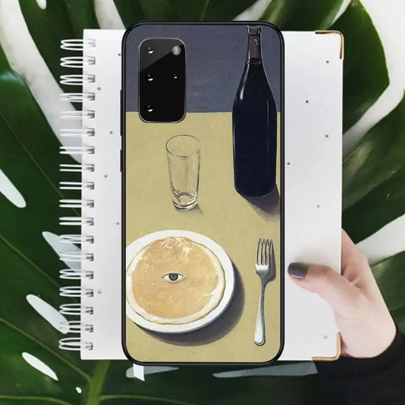 

Rene Magritte art design pattern Phone Cases For Samsung galaxy S 9 10 20 A 10 21 30 31 40 50 51 71 s note 20 j 4 2018 plus
