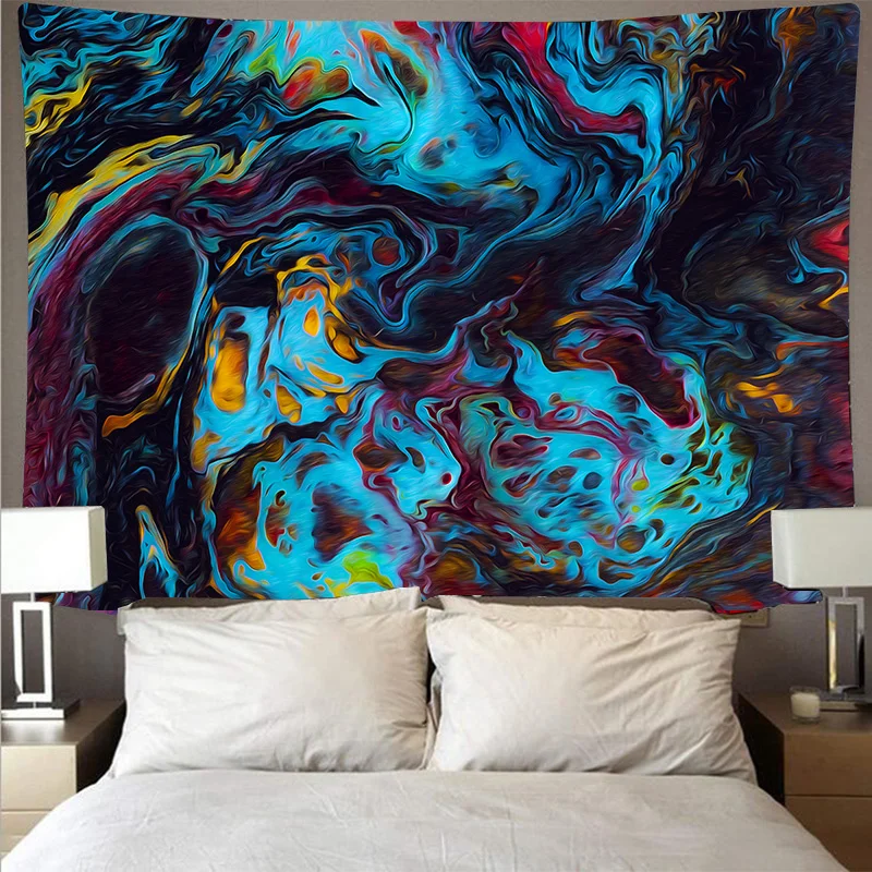 Загадочный разноцветный разукрашеный тканевые обои Большой wall art