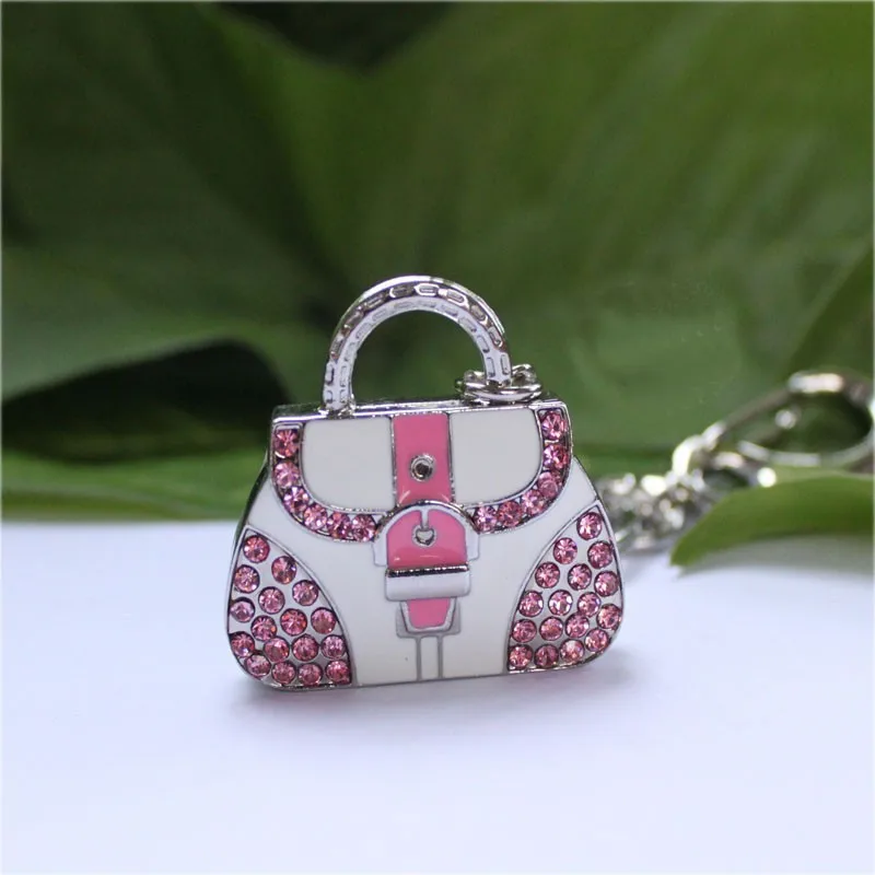 JASTER USB флэш-накопитель Алмазная ручка для сумок Подарочная бижутерия 4 ГБ 8 ГБ 16 ГБ 32 ГБ 64 ГБ Флешка кошелек сумка диск памяти дамские подарки - Цвет: Pink
