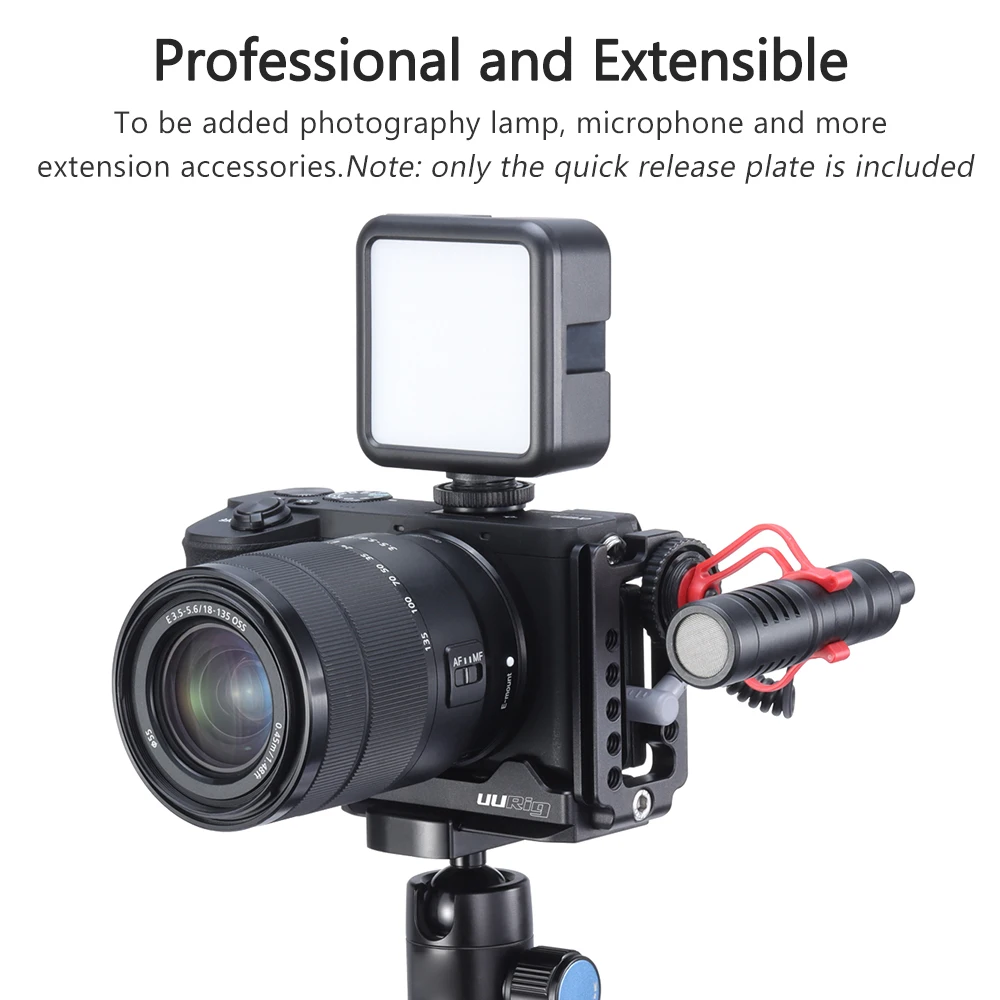 

UURIG R028 L Shape Quick Release Plate Vertical Horizontal Switching Tripod Head Arca Swiss Style Customized for Sony