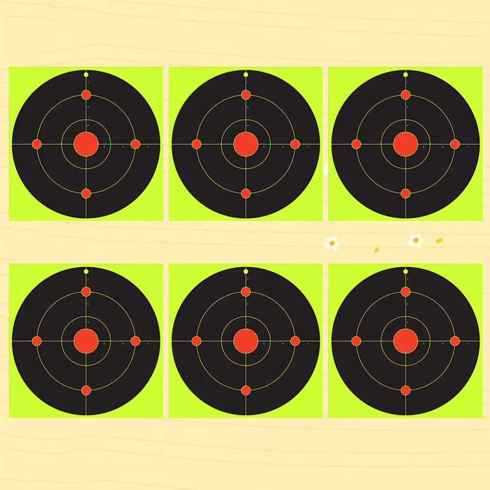 

10 Pcs Fluorescent Green Shooting Target Shooting Sticker Bow Arrow Darts Supplies Aiming Sticker