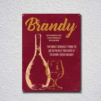 drink other peoples brandy tin sign metal sign metal poster metal decor metal painting wall sticker wall sign wall decor