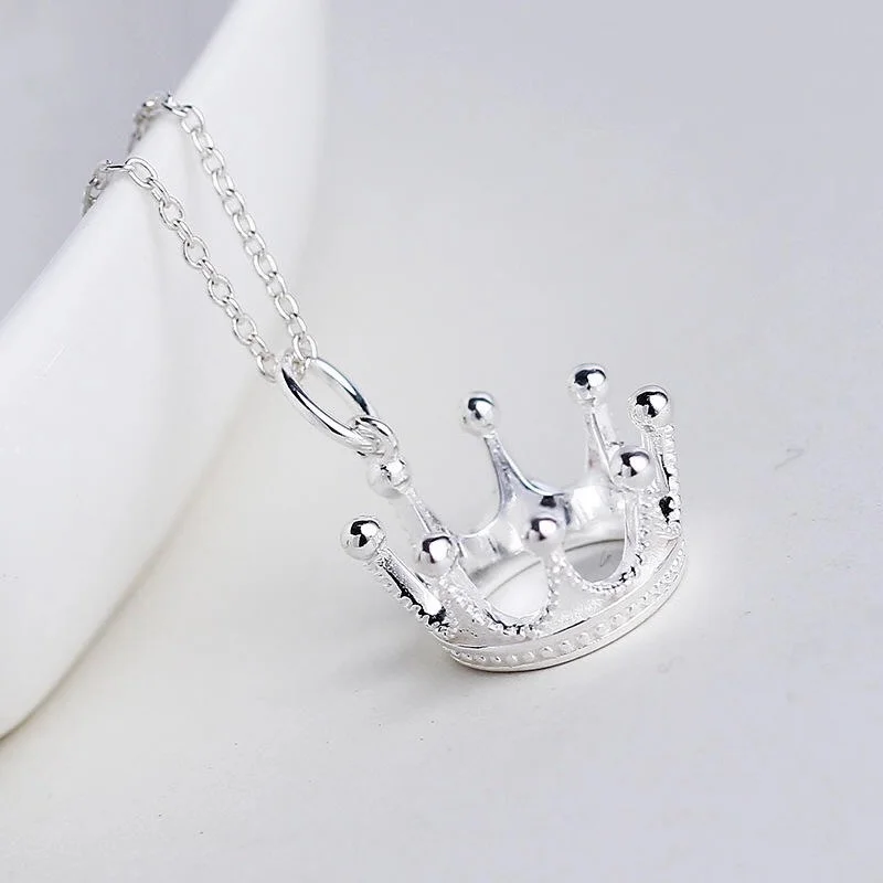 Модное Новое ожерелье с подвеской в виде короны TIFF Дизайн Серебро S925 подарок на