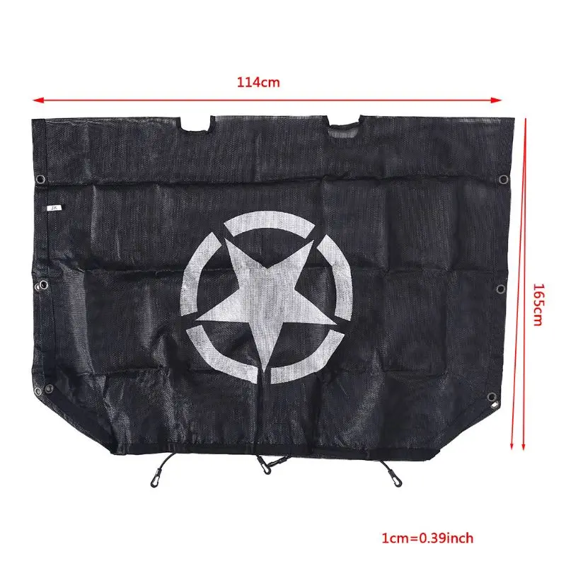 

Fit Wrangler JK 4Door Five Star Roof Mesh Sunshade Top Cover UV Protection