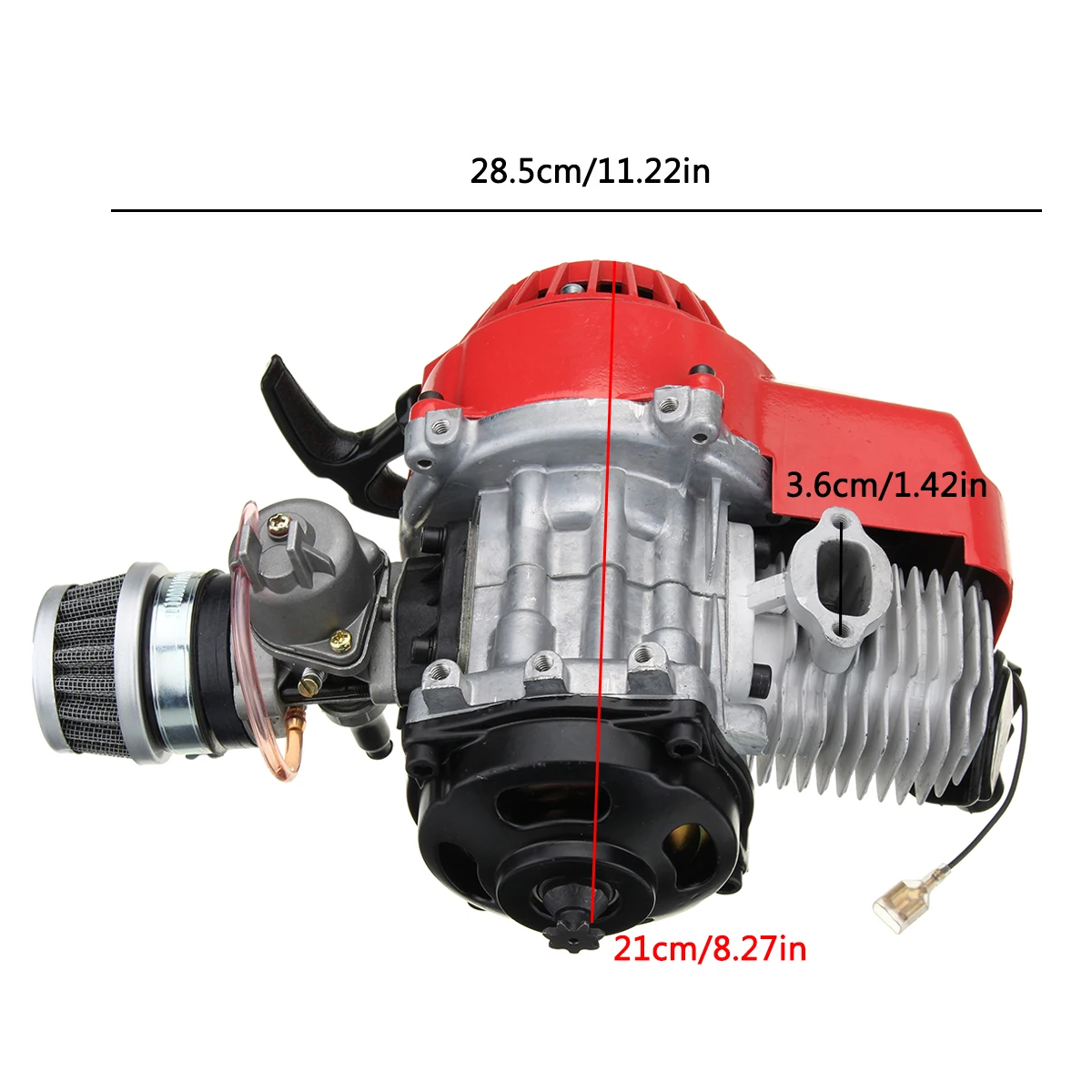 Горячая продажа 49cc 2 тактный мототцикл полный двигатель с воздушный фильтр