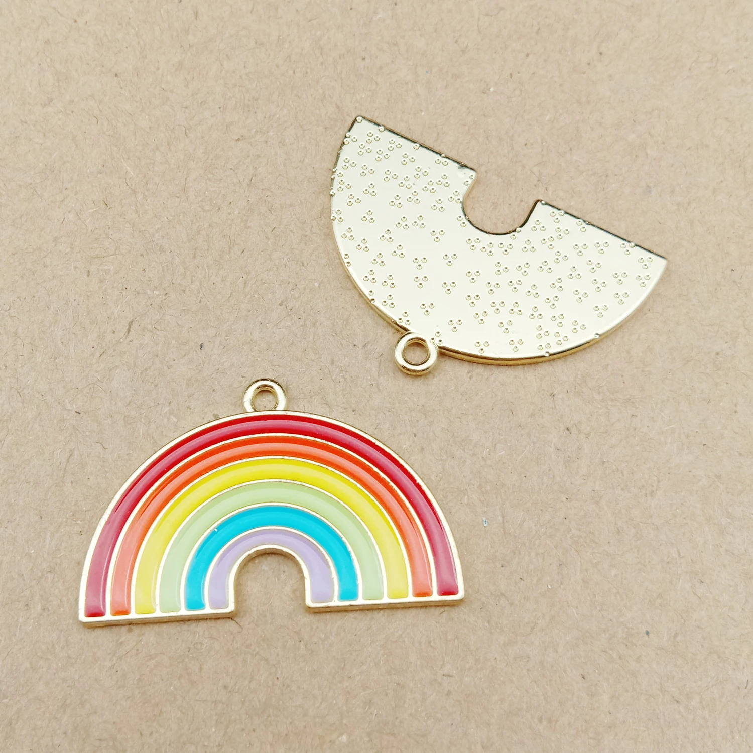 10 шт./упак. радужные эмалированные подвески для ювелирных изделий браслетов и
