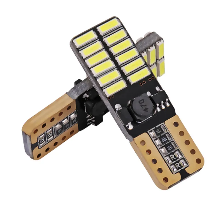 Автомобильный светодиодный индикатор декодирования постоянного тока T10 4014 24smd