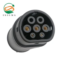 isigma ev adaptor sae j1772 charging for electric vehicle ev car charger type1male connector to type2 female socket